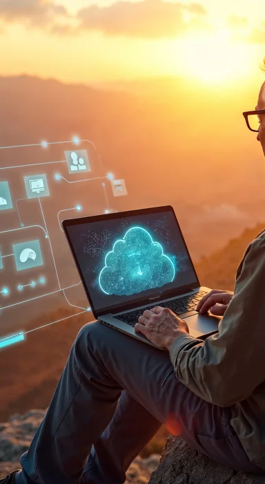 Recycling symbol with a globe in the center on a green background.