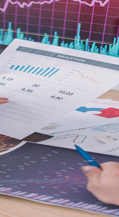 Illustration of people interacting with secure data and cloud systems.