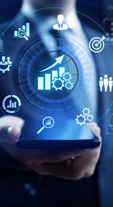 Graphic showing a central folder linked to three subfolders, representing data organization.