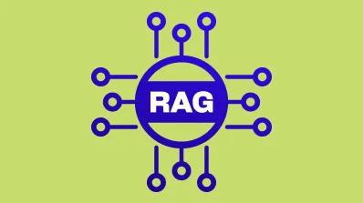 A bold blue icon with the acronym 'RAG' inside a circle, featuring circuit-like lines extending outward to represent an interconnected technology network.
