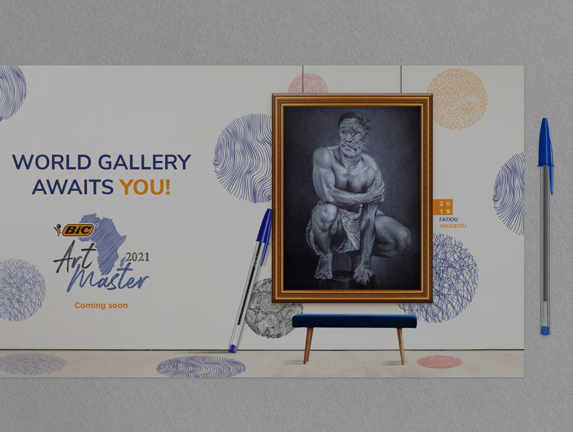 a world gallery theme, representing creative services and branding guidelines for the 'Creative/Branding Guidelines' page