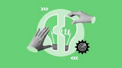 Hands assembling a lightbulb, symbolizing the creation of innovative brand identity through creative services on the Brand Identity Development page