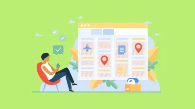 Person browsing an eCommerce portal with product information, showcasing web design and development solutions for effective product management