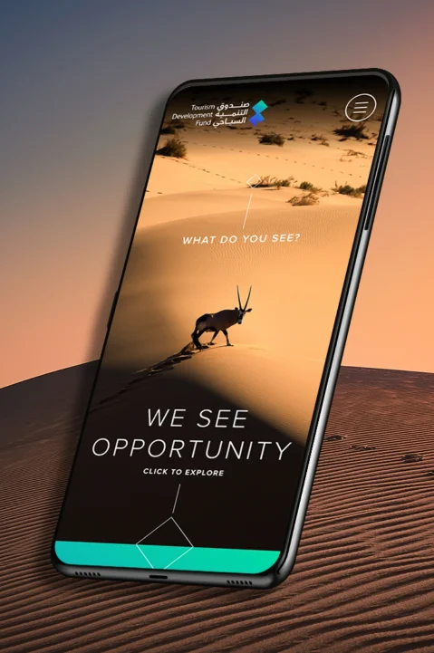 UI/UX Audit services showcasing a mobile interface with a desert theme and opportunity message. Get a closer look at ui ux audit services for improving user experience