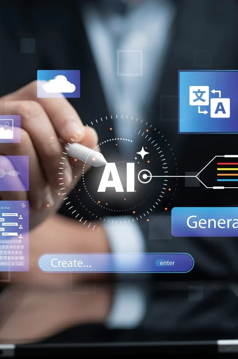 AI-driven interface with programmatic SEO tools, enhanced by a professional SEO firm to optimize digital marketing strategies
