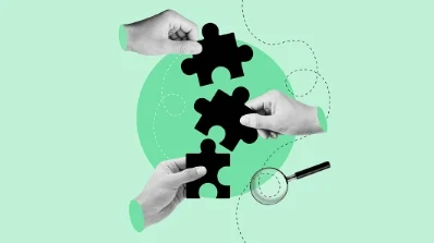 Design Retainer Services featuring hands connecting puzzle pieces. Get inspired by retainer design ideas for seamless project solutions