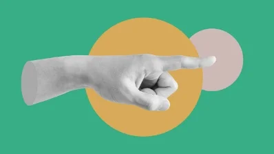 UI/UX Audit services with a hand pointing toward design elements. Discover ui ux audit services for improving user interaction and experience