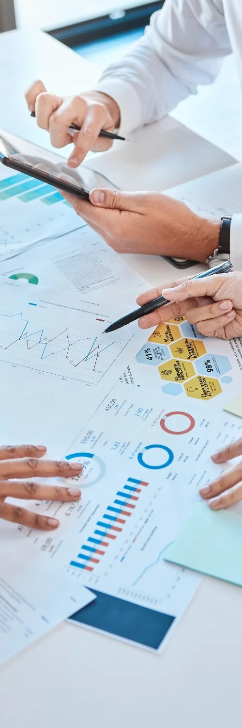 Magnifying glasses focusing on eyes, symbolizing a digital marketing service's channel effectiveness audit on the 'Channel Effectiveness Audit' page