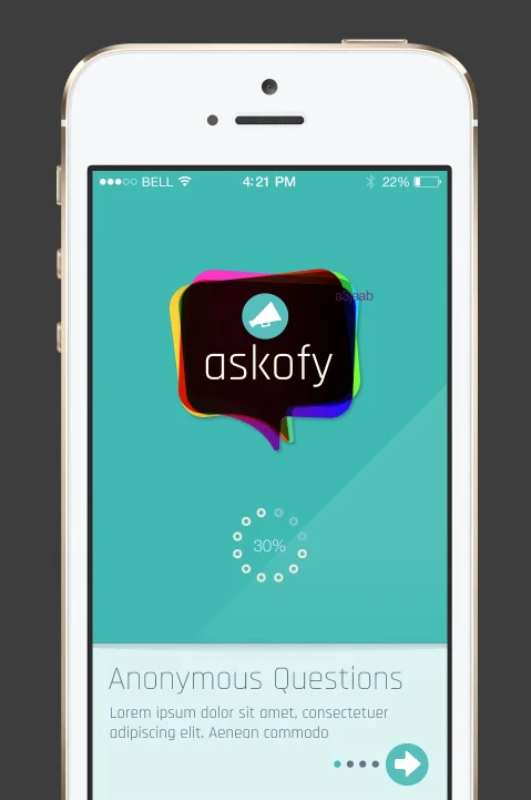 Progressive web application loading screen on mobile, showcasing web design and development solutions for interactive mobile experiences
